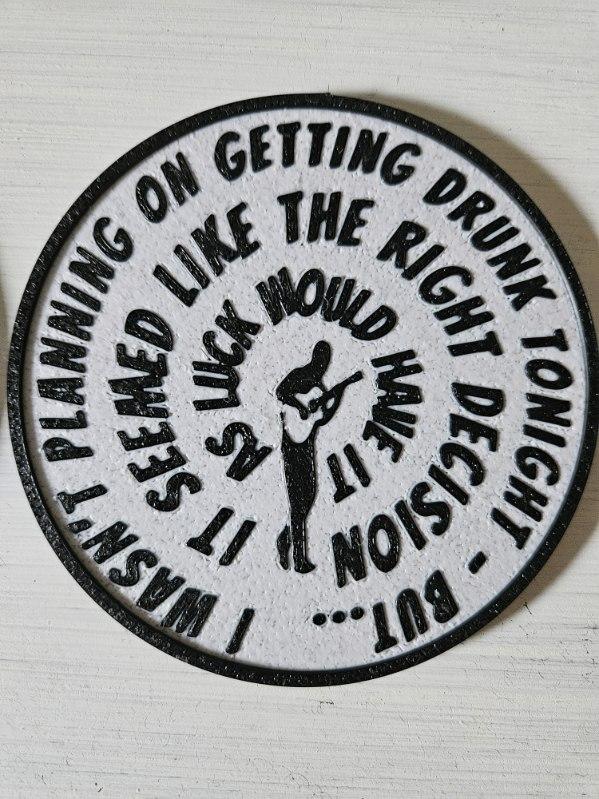 Dave Matthews Inspired 3D Printed Coaster Set with Holder | Set of 4 | Music Lover Gift | Home Bar Decor
