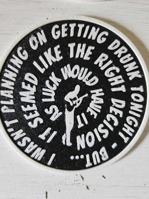 Dave Matthews Inspired 3D Printed Coaster Set with Holder | Set of 4 | Music Lover Gift | Home Bar Decor