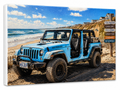 Beach Off-Road Canvas Print 18x24 | Coastal 4x4 Wall Art | Jeep Lover Gift | Ocean Adventure Canvas | Beach House Decor | Off-Road Vehicle Artwork