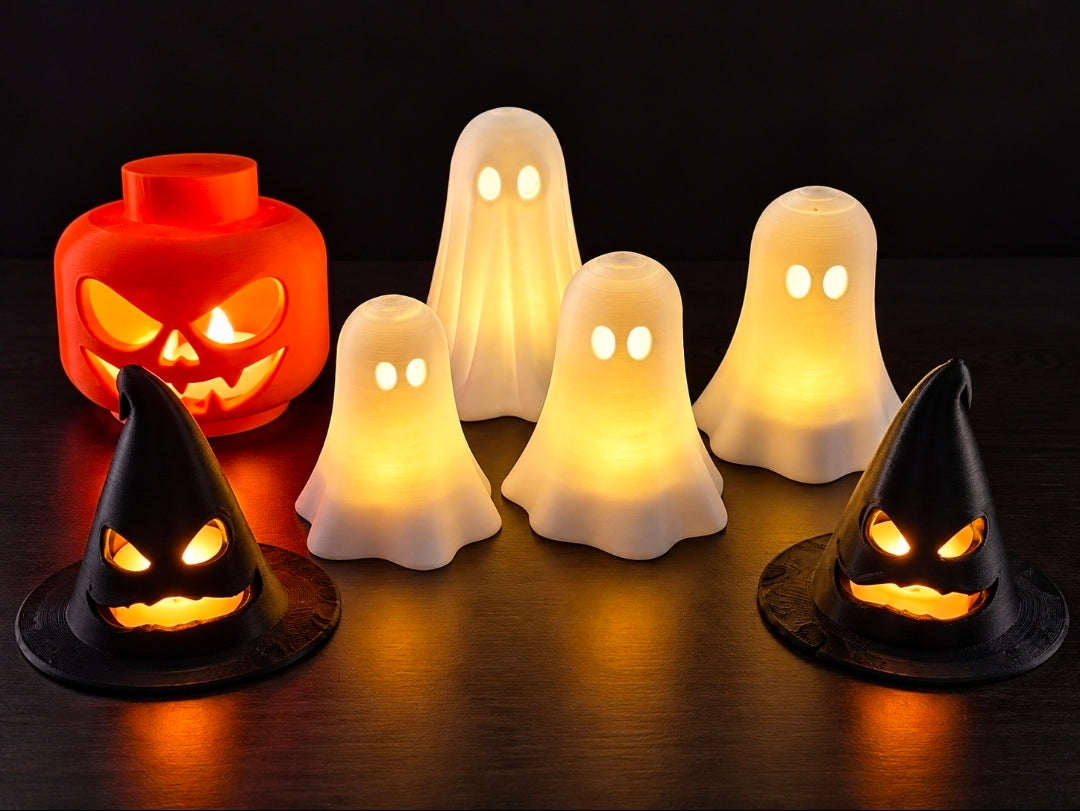 Halloween Tealight Decor | Ghosts, Lego, & More! | 3D Printed Spooky Decor