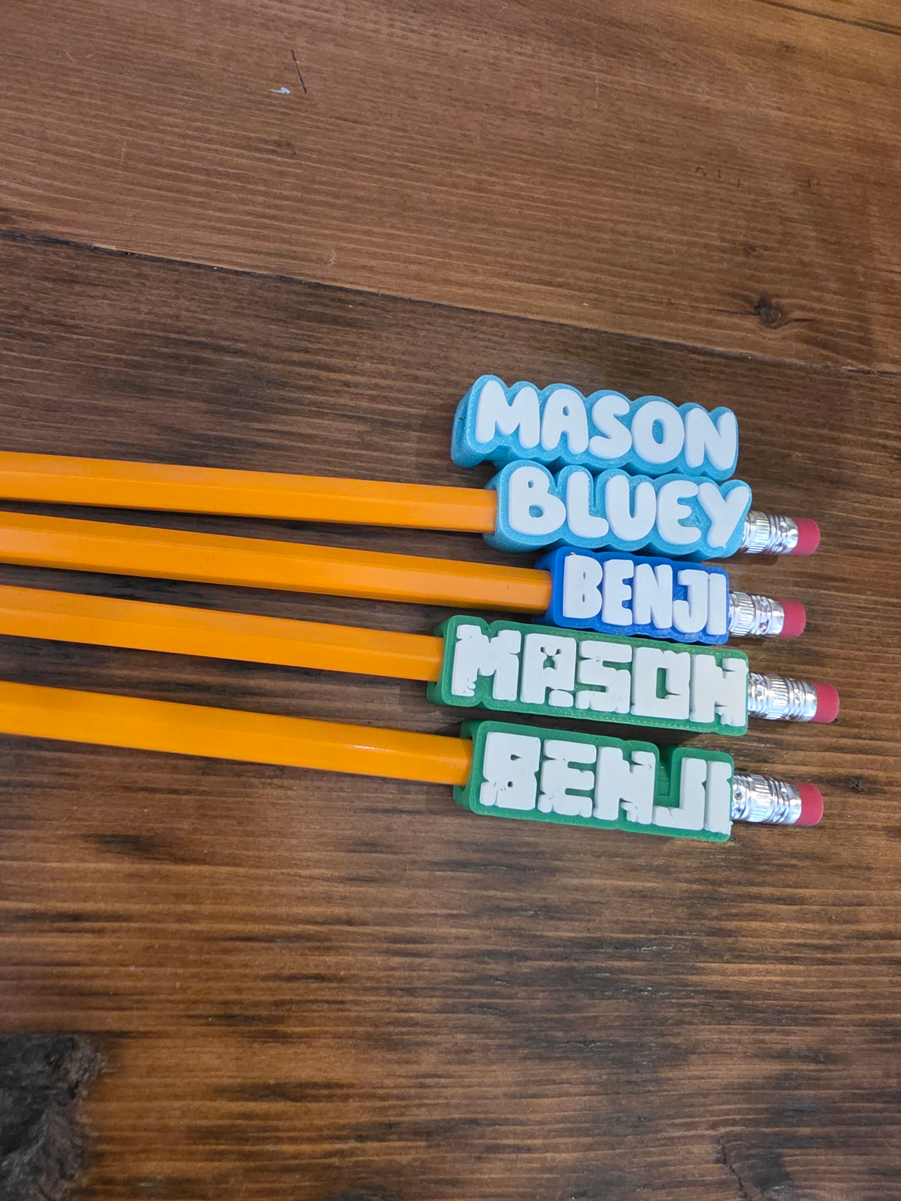 Pencil Labels | Name Pencil Toppers | Set of 3