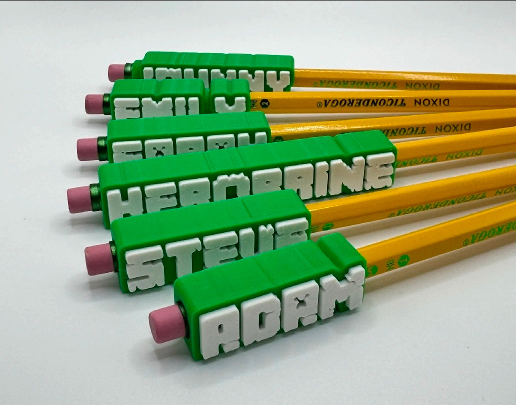 Pencil Labels | Name Pencil Toppers | Set of 3
