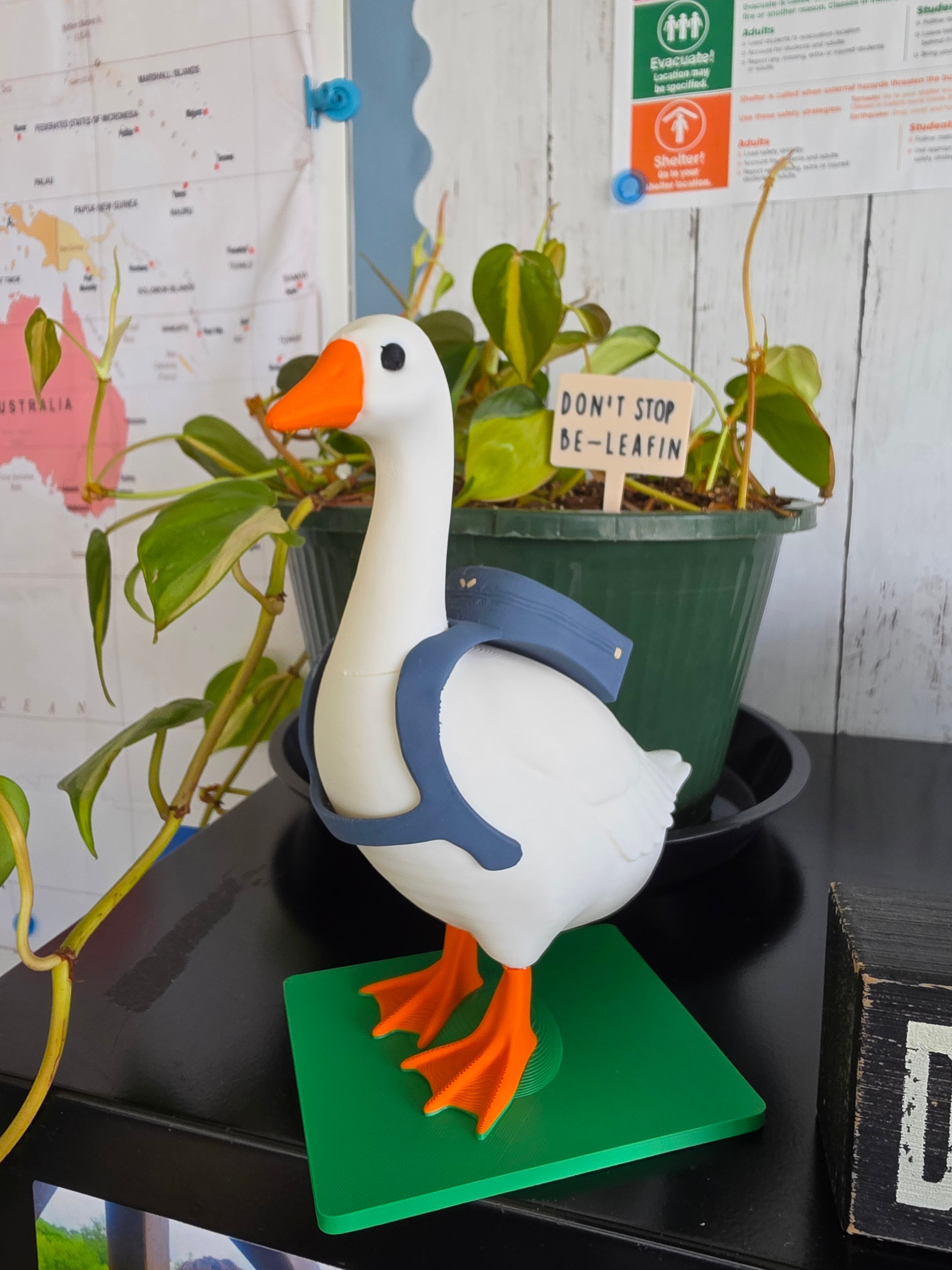 Desk Goose with Back to School Backpack!