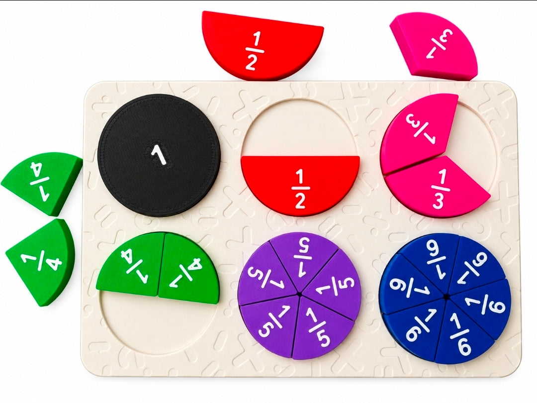 Fraction Learning Puzzle Board | Hands On Math Manipulatives